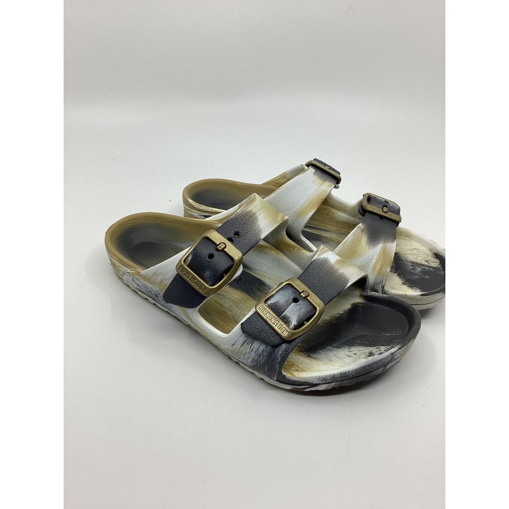 Birkenstock Arizona EVA Sandals Black White Bronze Marble Swirl Slides Kids 13